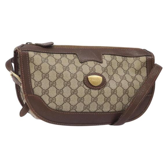 GUCCI GG Supreme Shoulder Bag Pvc Beige Gold - Picture 1 of 16